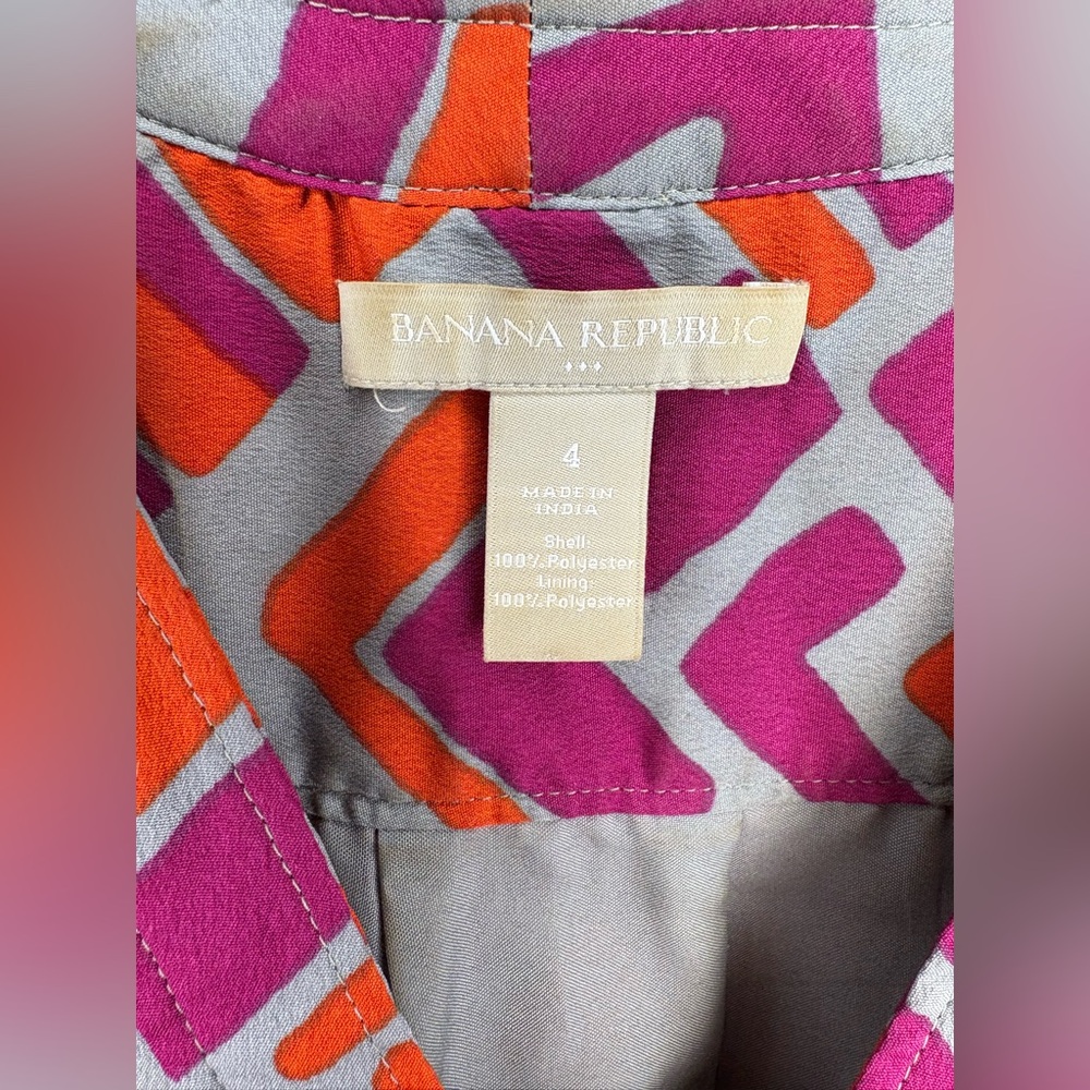 Banana Republic Pink Orange Sleeveless Sundress